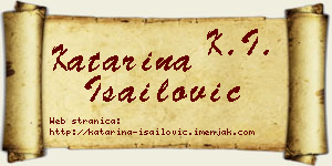 Katarina Isailović vizit kartica
